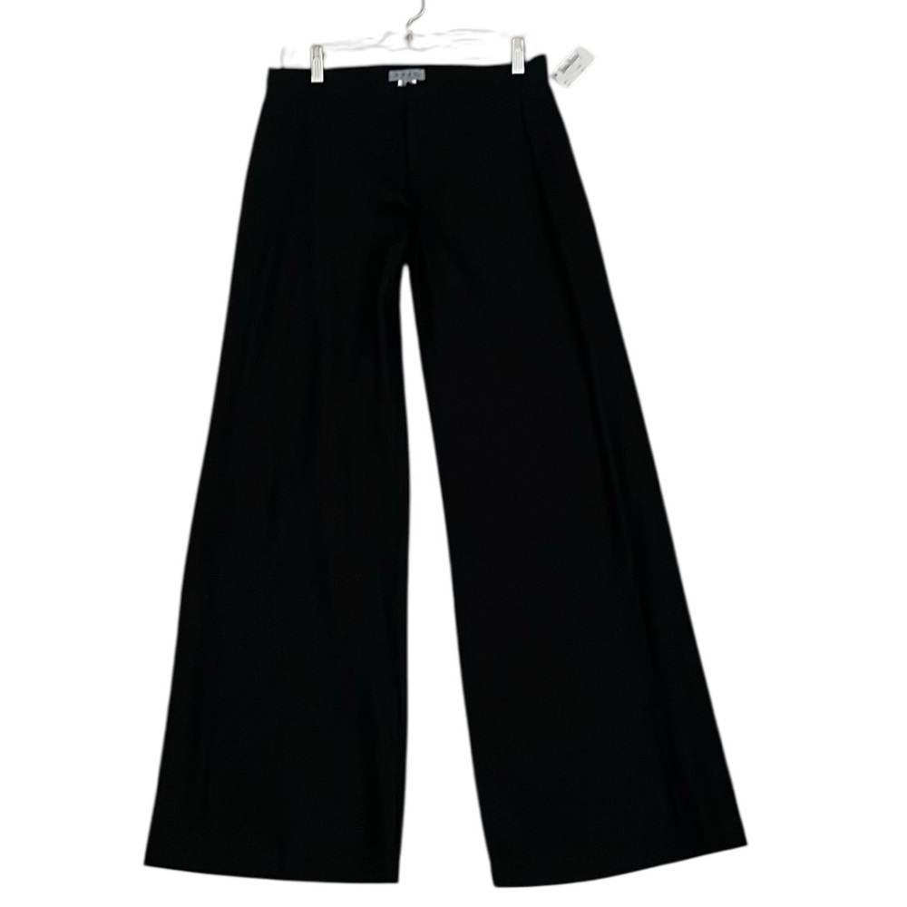NWT Vintage Philippe Adec Black All-Linen High-Waisted Pants